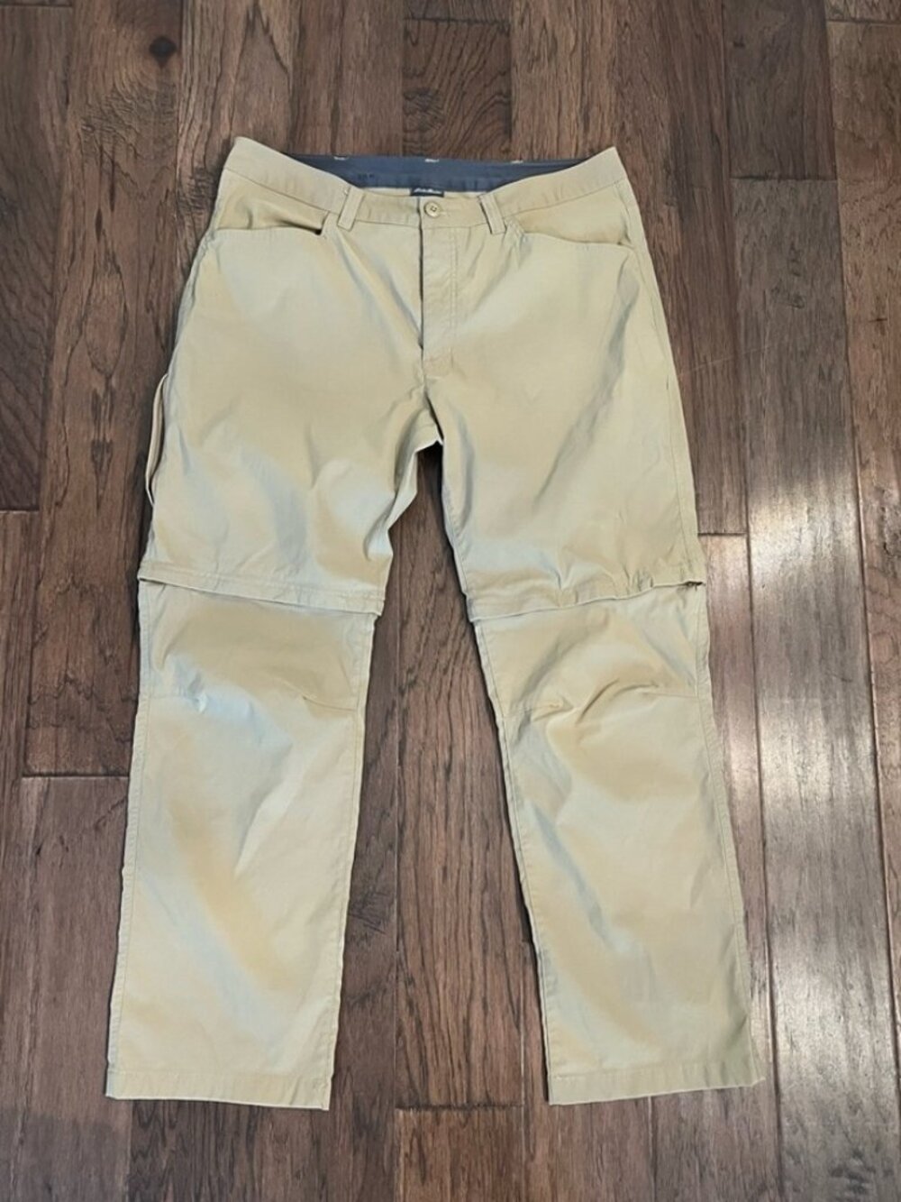 Men's Beige Khaki Cargo Convertible Outdoor Pants